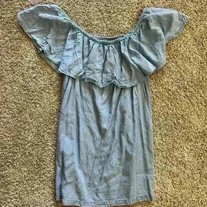 Cooperative Off the Shoulder Chambray Dress/Tunic M